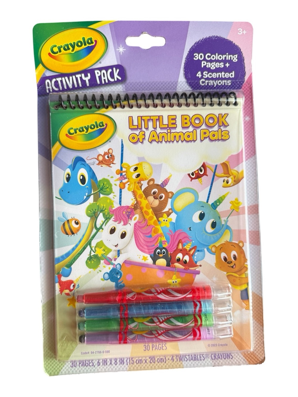 Crayola Little Book of Animal Pals Activity Pack Multicolor Twistable Crayons